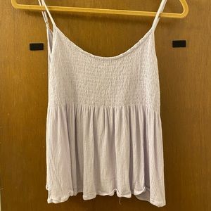pacsun baby doll tie back lilac top